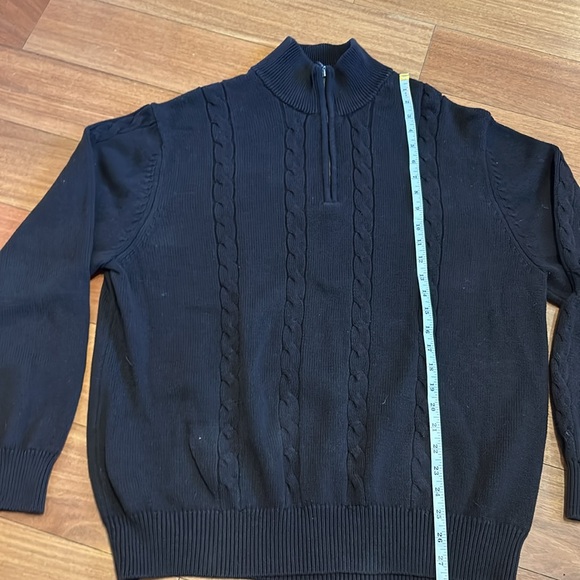 Calvin Klein Brown Cable Half Zip Sweater - Picture 5 of 5